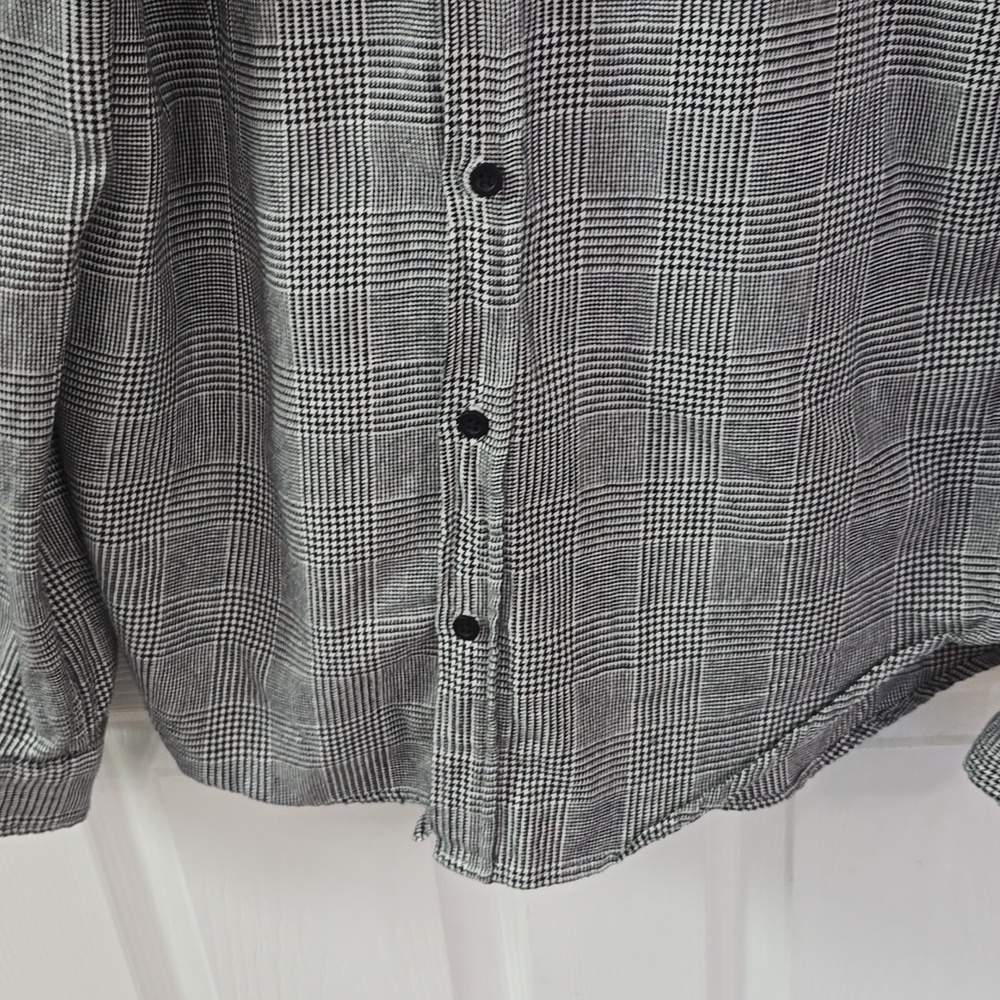 Brave Soul London Prince of Wales Men's Checkered Shirt Black Size Small - Picture 7 of 14